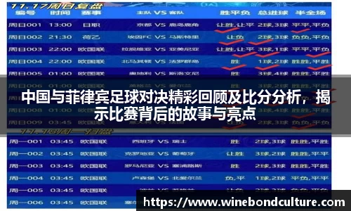 中国与菲律宾足球对决精彩回顾及比分分析，揭示比赛背后的故事与亮点